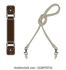 Carabiner clasps various round, oval, triangle design realistic set. Bracelet, pendant, necklace locks collection. Fashion jewelry accessories. Vector carabiner isolated on white background.