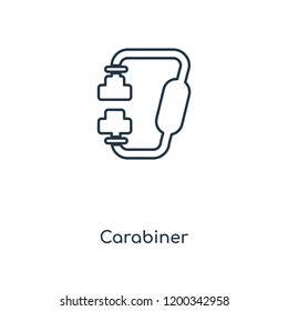 Carabiner concept line icon. Linear Carabiner concept outline symbol design. This simple element illustration can be used for web and mobile UI/UX.