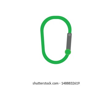 carabiner flat design style vector icon