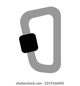 Carabiner glyph icon. Adventure icon set. Vector illustration isolated on white background.