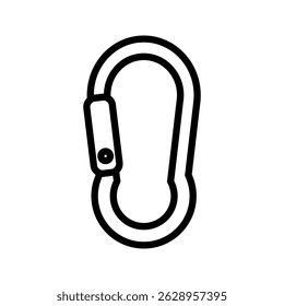 Carabiner icon. climbing tool icon. carabiner logo icon