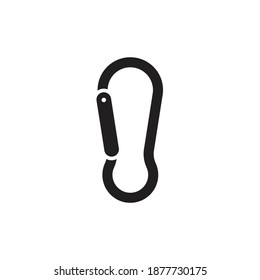 Carabiner icon design isolated on white background