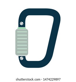 carabiner icon. flat illustration of carabiner vector icon. carabiner sign symbol