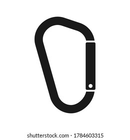 Carabiner icon isolated on white background. Vector illustration