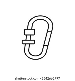 Carabiner icon isolated on white background