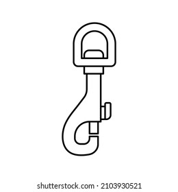 Carabiner icon. Safety hook or carabiner hook. Vector illustration