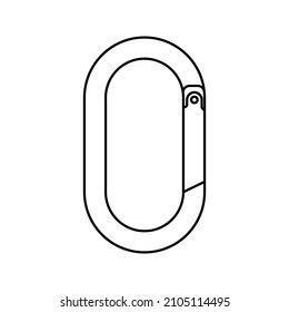 Carabiner icon. Safety hook or carabiner hook. Vector illustration