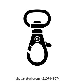 Carabiner icon. Safety hook or carabiner hook. Vector illustration