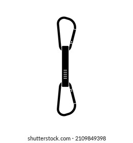 Carabiner icon. Safety hook or carabiner hook. Vector illustration