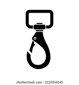 Carabiner icon. Safety hook or carabiner hook. Vector illustration