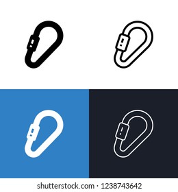 Carabiner Icon Set