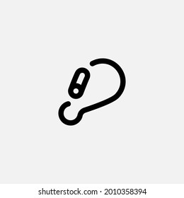 Carabiner icon sign vector,Symbol, logo illustration for web and mobile