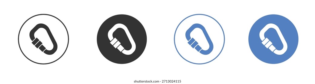 Mosquetón icono simple Vector minimalista EPS