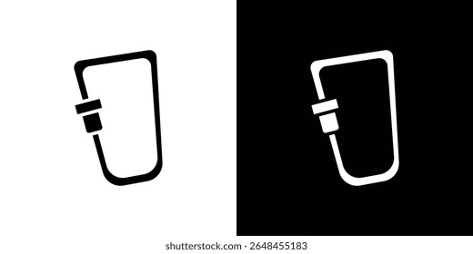 Carabiner icon symbol collection. Flat vector stock illustration.