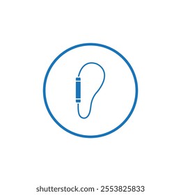 Carabiner icon Thin line flat illustration