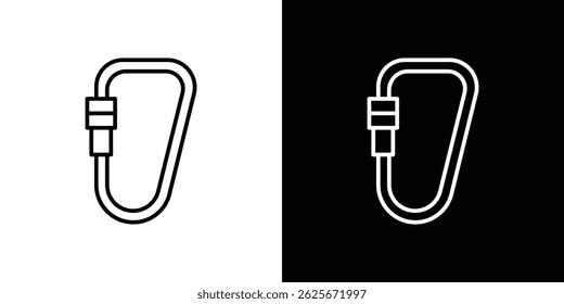 Carabiner icon vector collection. vector sign illustration