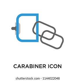 Carabiner icon vector isolated on white background for your web and mobile app design, Carabiner logo concept