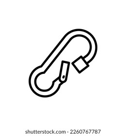 Carabiner icon in vector. Logotype