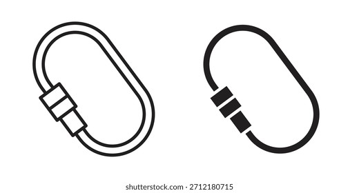 Icono de mosquetón en Vector. Logotipo