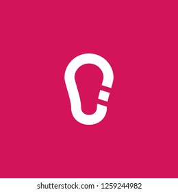 carabiner icon vector. carabiner sign on pink background. carabiner icon for web and app