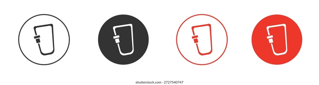 Icono del mosquetón. diseño del Vector del Web