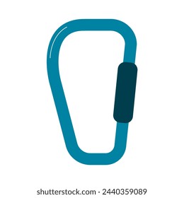 Carabiner isolated element vector illustration