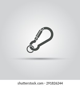 Carabiner isolated vector icon