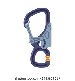 Carabiner or Karabiner as Clip and Shackle Vector Illustration