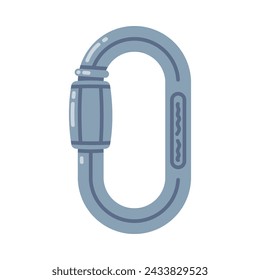 Carabiner or Karabiner as Clip and Shackle Vector Illustration