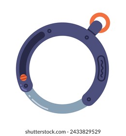 Carabiner or Karabiner as Clip and Shackle Vector Illustration