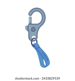 Carabiner or Karabiner as Clip and Shackle Vector Illustration