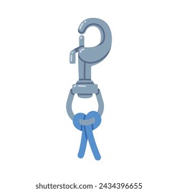 Carabiner or Karabiner as Clip and Shackle Vector Illustration