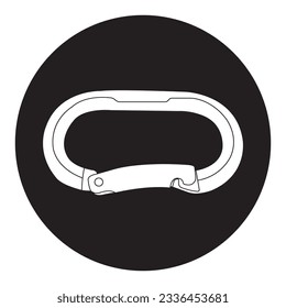 Carabiner mountain equipment icon vector illustration symbol design