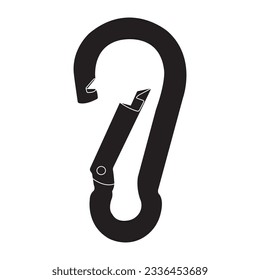 Carabiner mountain equipment icon vector illustration symbol design