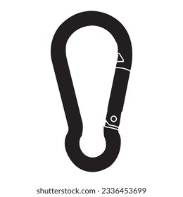 Carabiner mountain equipment icon vector illustration symbol design