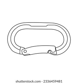 Carabiner mountain equipment icon vector illustration symbol design
