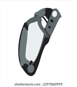 Carabiner mountain  icon vector illustration
