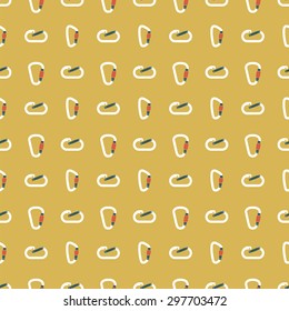 Carabiner seamless pattern.