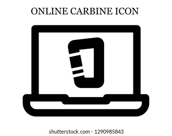 Carabiner search icon. Editable Carabiner search icon for web or mobile.