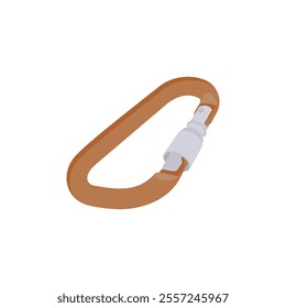 Carabiner, Sport Equipment Vector Illustration Isolated