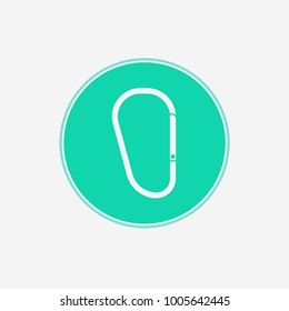 Carabiner vector icon