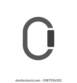 carabiner vector icon
