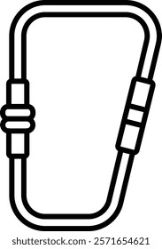 Carabiner vector icon. Can be used for printing, mobile and web applications.