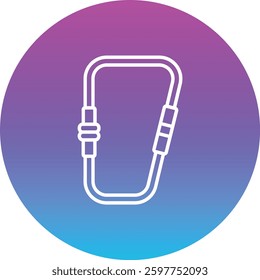 Carabiner vector icon. Can be used for printing, mobile and web applications.