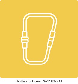 Carabiner vector icon. Can be used for printing, mobile and web applications.