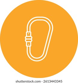 Carabiner vector icon. Can be used for printing, mobile and web applications.