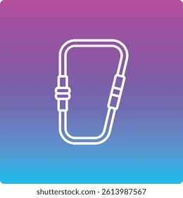 Carabiner vector icon. Can be used for printing, mobile and web applications.