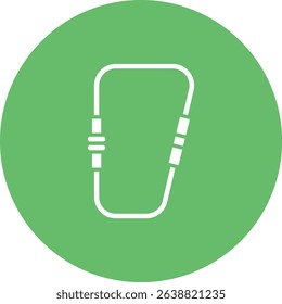 Carabiner vector icon. Can be used for printing, mobile and web applications.