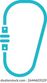Carabiner vector icon. Can be used for printing, mobile and web applications.