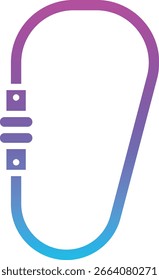 Ícone do vetor de mosquetão. Pode ser usado para impressão, aplicativos móveis e da Web.